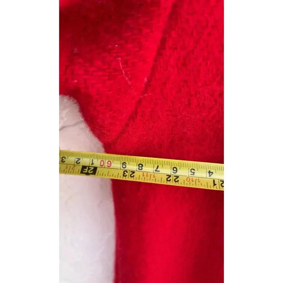 Gallery Womens Long Trench Wool Midi Coat Red Sz 10 - Picture 9 of 14
